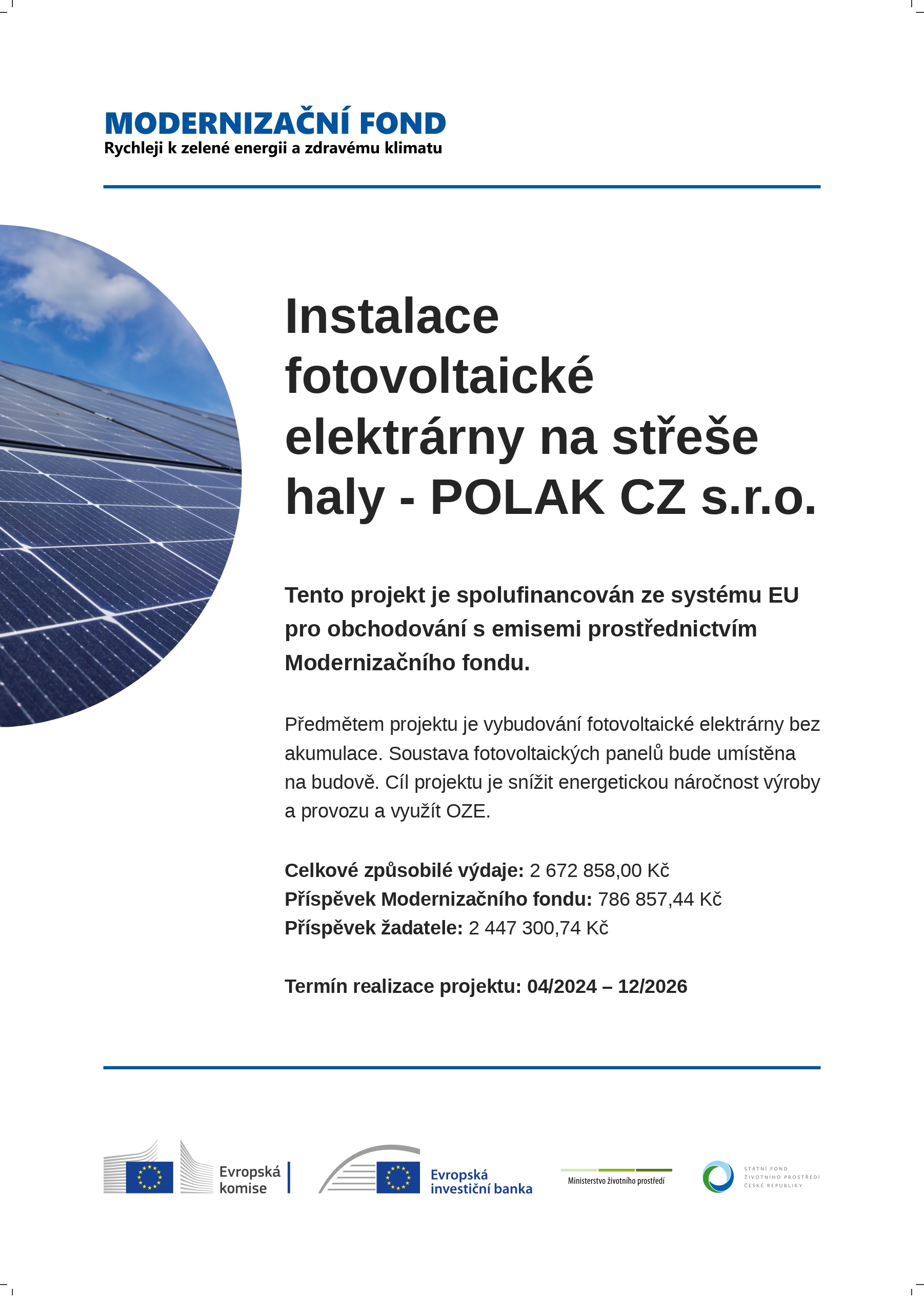 Polak CZ FVE dotace